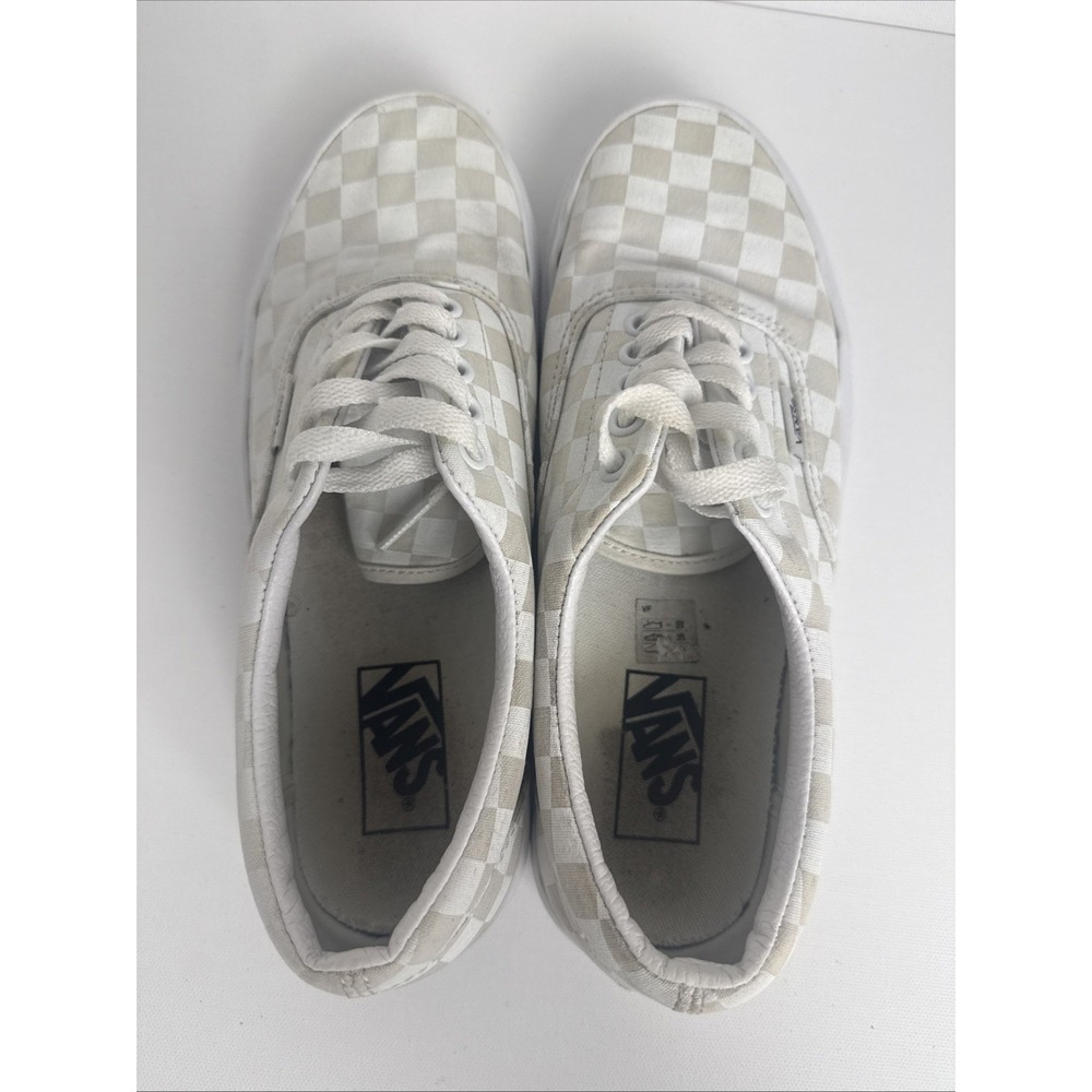 Vans Off The Wall White Checkered Low Top Lace Up Sneakers Womens Size 8.5 - Picture 6 of 11